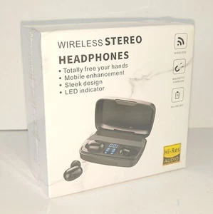 Bluetooth Wireless 5.3 Stereo Headphones Black  New in Box - Picture 1 of 5