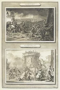 LIQUIDATION!! ANTIQUARIAN PRINT: HISTORY of OLD & NEW TESTAMENT - BOOK of JUDGES - Picture 1 of 2