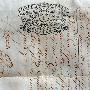 PARCHMENT MANUSCRIPT 1730 - Old Stamped and Autographed Vellum Document - Picture 1 of 5