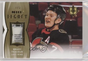 2020-21 Upper Deck Ultimate Collection Gold Tag /3 Brady Tkachuk #L-BT Patch
