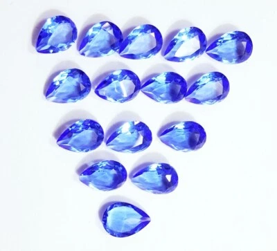 Loose Gemstone MM Size Transparent Brazilian Blue Topaz 61.60 Ct/ 15 pcs - Image 1 of 4