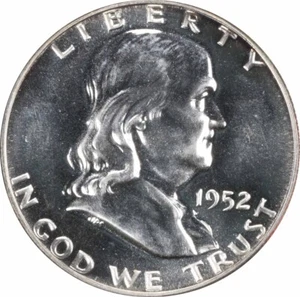 Medio dólar de plata Franklin 1952 prueba de elección + sin certificación #339 - Imagen 1 de 2