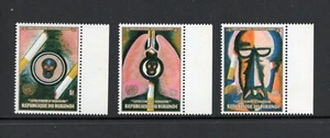 R7113 Burundi 1987 anti-smoking campaign 3v. MNH - Picture 1 of 1