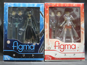 Max Factory FIGMA 174 178 Sword Art Online : Kirito and Asuna action figures set