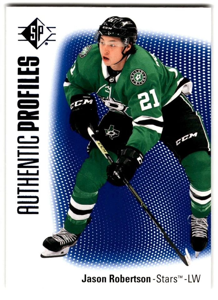 2021-22 SP Blue Authentic Profiles Jason Robertson #AP-8 - Image 1 of 2