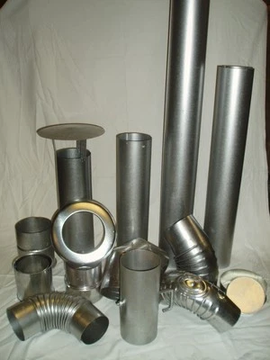 Ofenrohr FAL Rauchrohr feueraluminiert Bogen Knie Ofen AUSWAHL - Bild 1 von 4