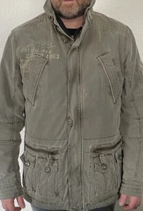 Camp David Jacke Herren Mantel Gr. EU 52 (L) Übergang Baumwolle Khaki - Bild 1 von 5