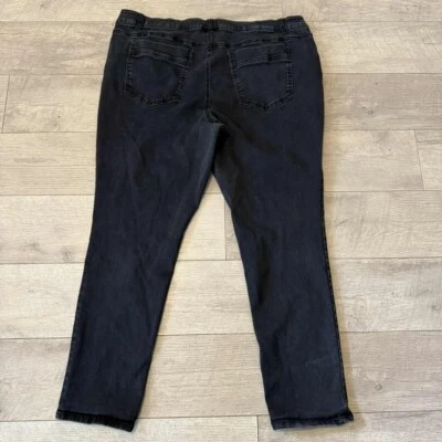 Women's Pure Energy Jeans Size 24W Black Denim Pants Foto 1 de 4