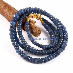 Collana Di Gemme In Zaffiro Blu Naturale E Straordinario Per Donne - Foto 1 di 3