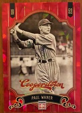 PAUL WANER 2012 Panini Cooperstown Crystal Collection Red #52  Numbered 282/399 