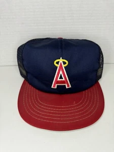 Vintage MLB Authentic Los Angeles California Angels Snapback Mesh Trucker Hat - Picture 1 of 12
