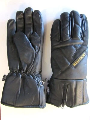 Motorcycle leather winter gloves size adult S-M Wulfsport Vintage Retro stock