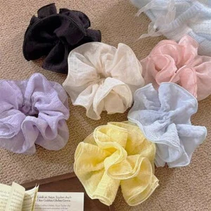 Weiches Garn Große Scrunch ies Sommer Haarband Für Frauen Mädchen - Picture 1 of 13