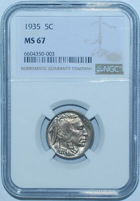1935 NGC MS67 Buffalo Nickel - Image 1 of 2