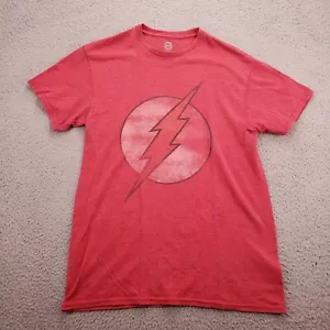 DC Originals Shirt Mens Medium Red The Flash Short Sleeve Logo Faded Crew Neck - Picture 1 of 10