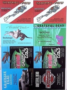 Grateful Dead Uncut Sheet Of Backstage Passes 1993 Very Rare - Bild 1 von 6