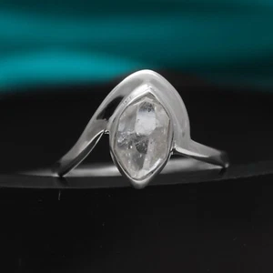 Herkimer Diamond 925 Sterling Silver Gift Jewelry Ring for Her - Picture 1 of 6