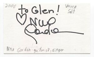Nina Gordon Signed 3x5 Index Card Autographed Signature Veruca Salt Vocalist
