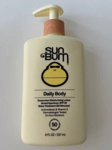 Sun Bum Tägliche Körper Sonnencreme Feuchtigkeitslotion 8 flüssige Unzen/237 ml LSF 50 Kostenloser Versand - Bild 1 von 6