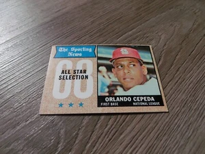 VINTAGE 1968 TOPPS  SPORTING NEWS ALL STARS ORLANDO CEPEDA #362 BASEBALL CARD - Picture 1 of 2