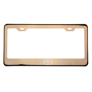 Rose Gold Laser Etched Scion Logo License Plate Frame w/Cap T304 Stainless Steel - Bild 1 von 10