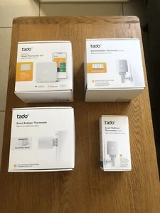Tado Starter Kit V3 (Thermostat, Extension kit, Internet Bridge) + 9 Smart TRV’s - Picture 1 of 5