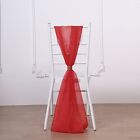10 Red Premium Chiffon Wide Chair Sashes Wedding Party Reception Decorations