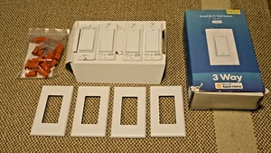 3 Way Smart Switch, Supports Apple HomeKit, Siri, Alexa, MSS550, 4-Pack - Picture 1 of 5