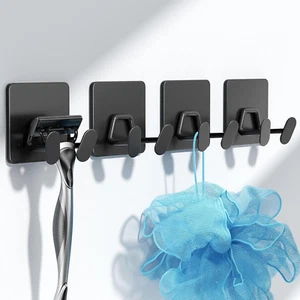 Shower Hooks for inside Shower - Extra Sticky Stainless, Razor Holder Shower Acc - Picture 1 of 7