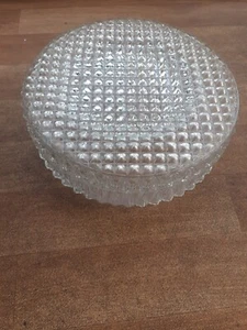 vintage glass ceiling light&fitting original 60s 70s ceiling light.vgc - Picture 1 of 5