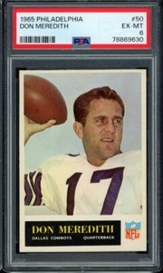 1965 Philadelphia #50 Don Meredith Cowboys PSA 6 EX-MT LOOK! SV