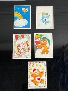 Care Bears Trading Card 132, 140, 151 152 Figurine Panini Sticker Card 1985 