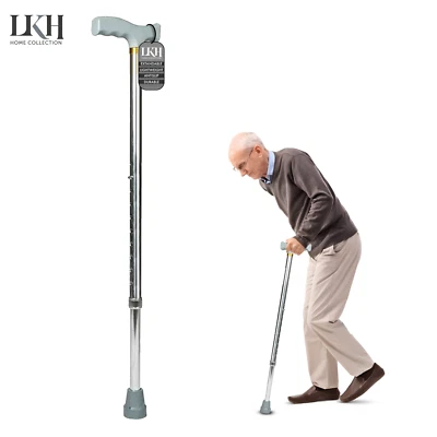 LKH HOME COLLECTION Walking Stick Adjustable Lightweight Aluminium Comfort Grip Walking Stick Cane