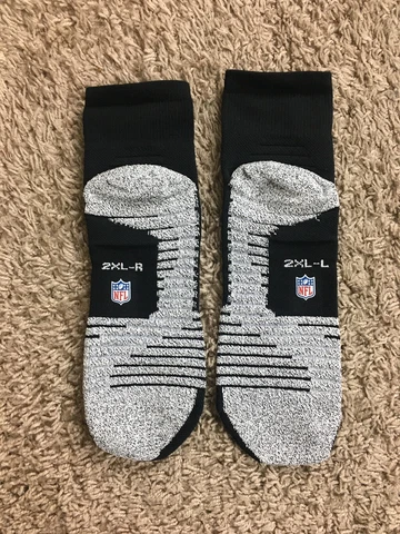 Nike Grip Steelers Raiders NFL Football Team Issued Socks Ankle Socks Size XXL Cover