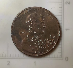 1996 Lincoln Cent Penny Occluded Gas Bubbles Error - Picture 1 of 6