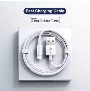 Cable 2 M chargeur USB iPhone 6, 6s, 7, 8, X/R/S, 11, 12, 13, 14 Pro + Max - Zdjęcie 1 z 6
