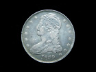 1839 50c Capped Bust Silver Half Dollar Vf