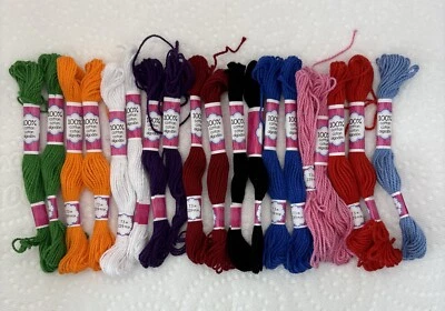 Embroidery Cotton 19 Skeins 10 Different Colors 23.9 Feet 7.3 Meters 100% Cotton Foto 1 de 3