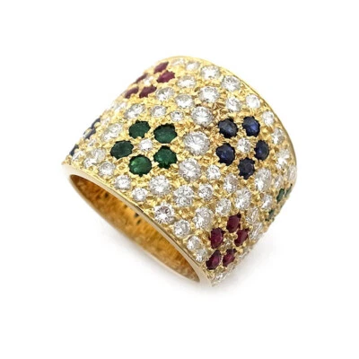 Van Cleef & Arpels  Multistone Diamond, Sapphire, Ruby, Emerald YG P0002993 - Изображение 1 из 4