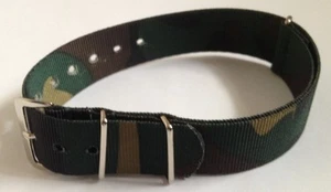 Mens 20mm Camouflage Nylon Military Watch Strap - Picture 1 of 2