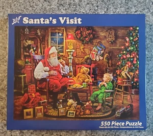 Vermont Christmas Co. VISITA DI BABBO NATALE 550 pezzi puzzle COMPLETO - Foto 1 di 6