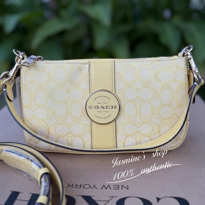 NWT Coach Lonnie Baguette crossbody In Signature Jacquard C8306 $350 - Image 1 of 4