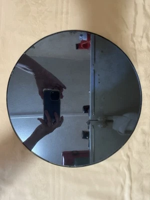 Vintage Cobalt Blue 12 Inch Round Mirror Art Deco - Image 1 of 3