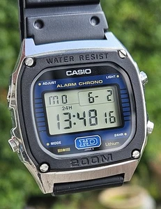 Casio DW-1400 280 HD Edelstahl Vintage Digitaluhr 1985 Japan funktioniert - Bild 1 von 16