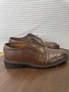 Allen Edmonds Brown Leather Leeds Plain Toe Derby Men’s Size 7 EE Dress Shoes - Picture 1 of 14