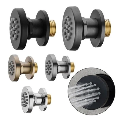 Spray Redondo 2 Pulgadas Cabezal Spa Giratorio Ajustable Cuerpo Grifo Ducha Masaje Si Foto 1 de 4