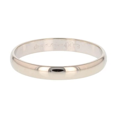 Anillo de boda clásico pulido de 3 mm de oro blanco de 14 k 1,89 gramos talla 8 Foto 1 de 4