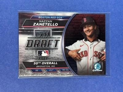2023 Bowman Draft ~ Nazzan Zanetello ~ Night ~ BDN-1 ~ Red Sox - Image 1 of 3