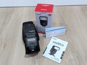 CANON EOS 430EX II SPEEDLITE SHOE MOUNT FLASH COMPLETE W/ BOX EXCELLENT - Picture 1 of 9