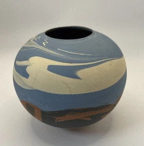Australian Art Pottery Vase desert with clouds Vintage - Picture 1 of 5